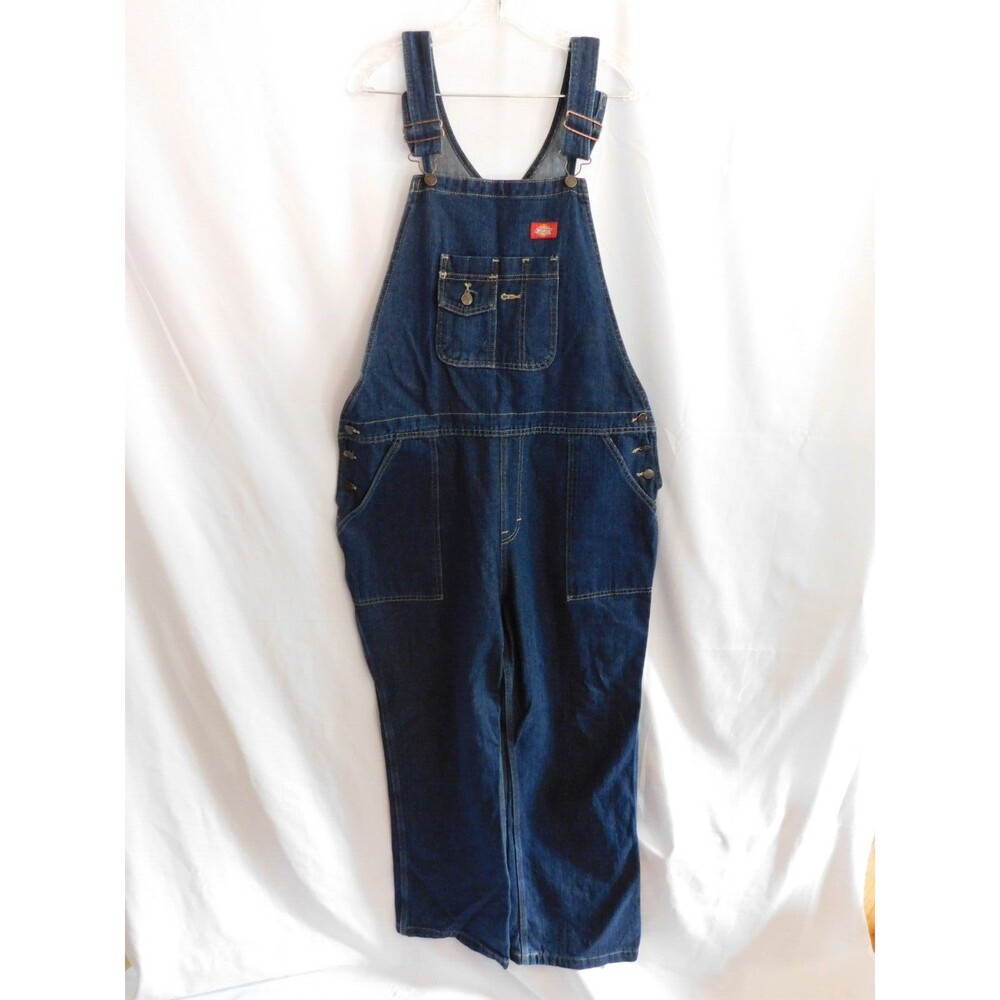 Dickies Overall's Medium Men's Regular Blue Denim Bibbs Size Medium Regular *
